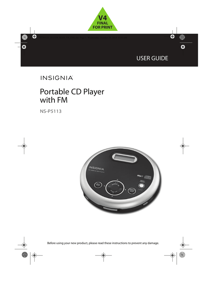 Insignia NSP5113 Portable CD Player with FM Manualzz