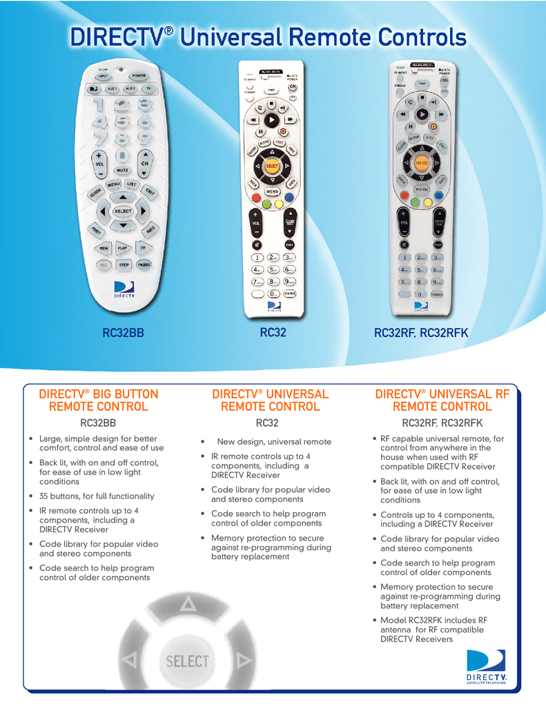 prizmo tv directv remote code