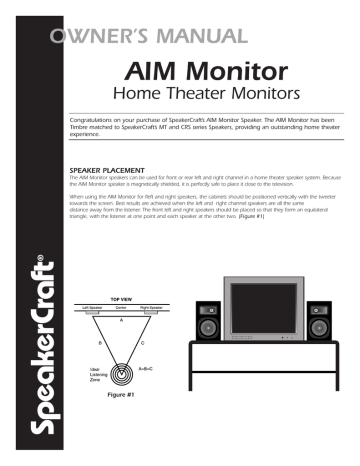 SpeakerCraft AIM Monitor One Owner's Manual | Manualzz