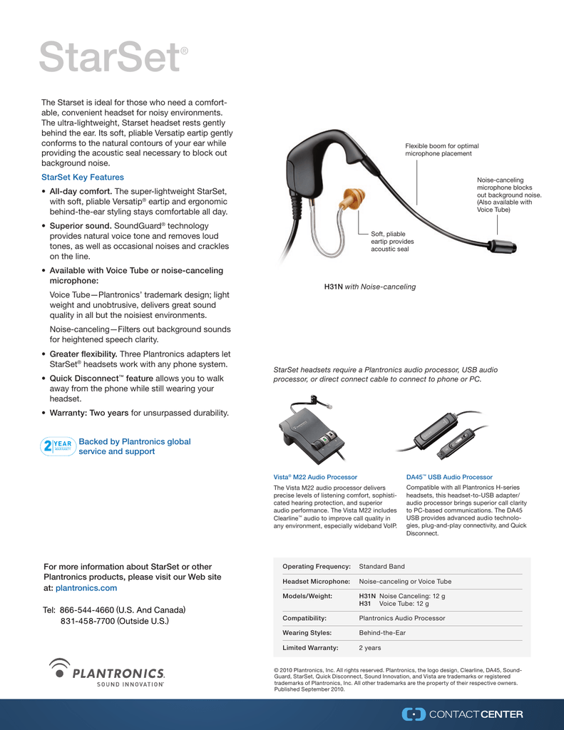 plantronics h31cd starset