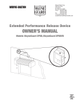 WayneGuard XPBB and XPBBVB Release Device Owner's Manual