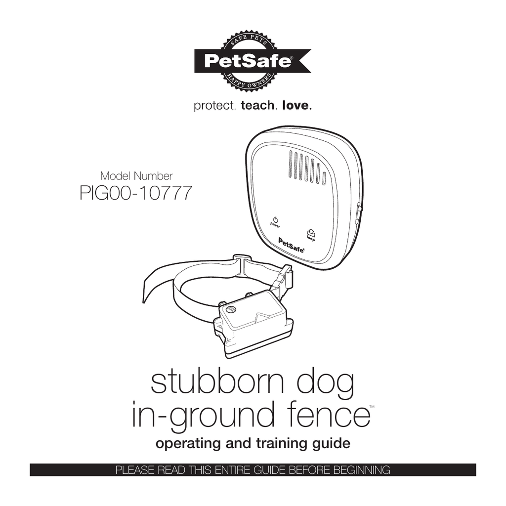 Petsafe PIG0013661 inground fence Operating And Training Manual