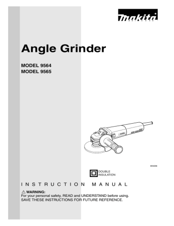 Makita Angle Grinder 9564, 9565 Instruction Manual | Manualzz