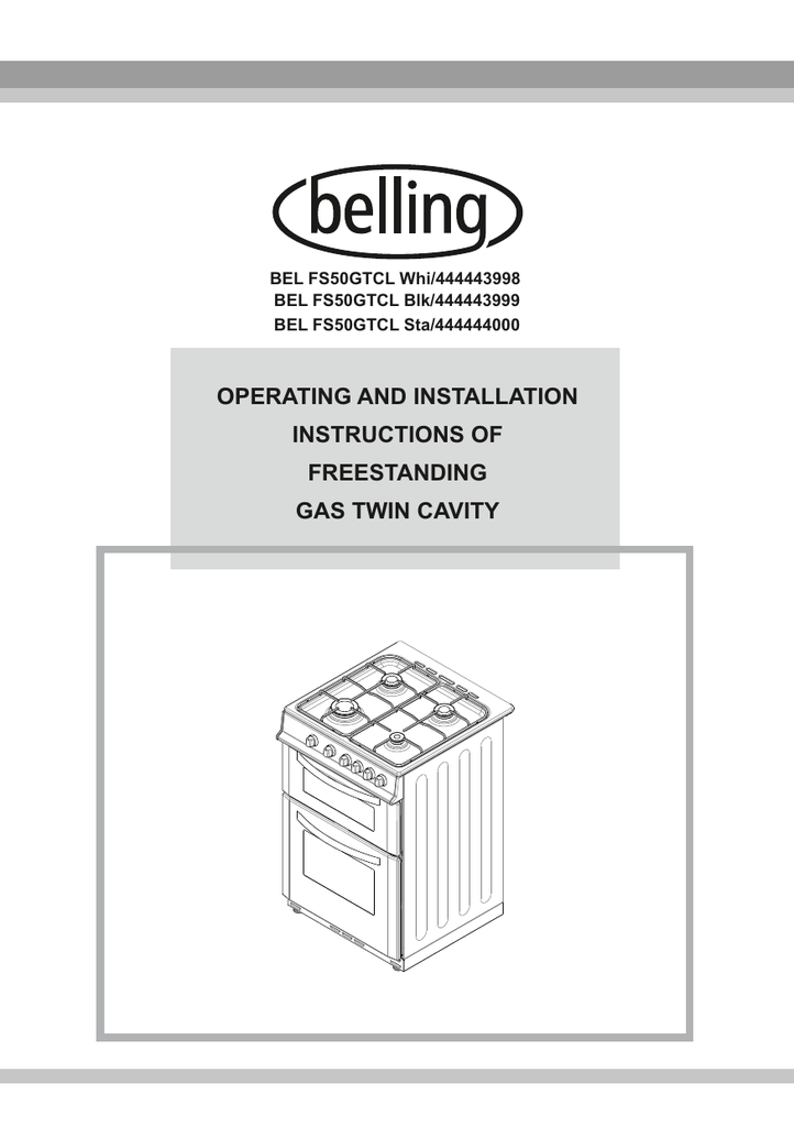 Belling Gas Stove Spare Parts