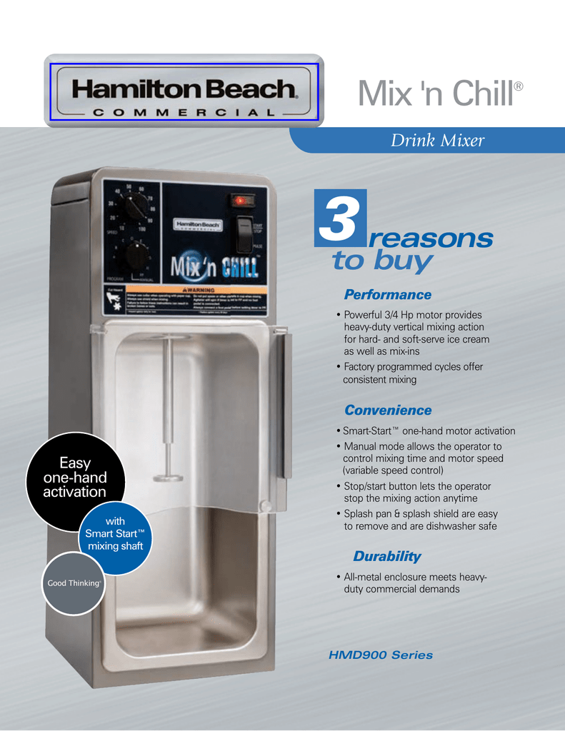 Hamilton Beach Mix 'n Chill Commercial Drink Mixer 94950