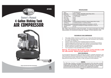 husky air compressor 4 gallon 125 psi pancake manual