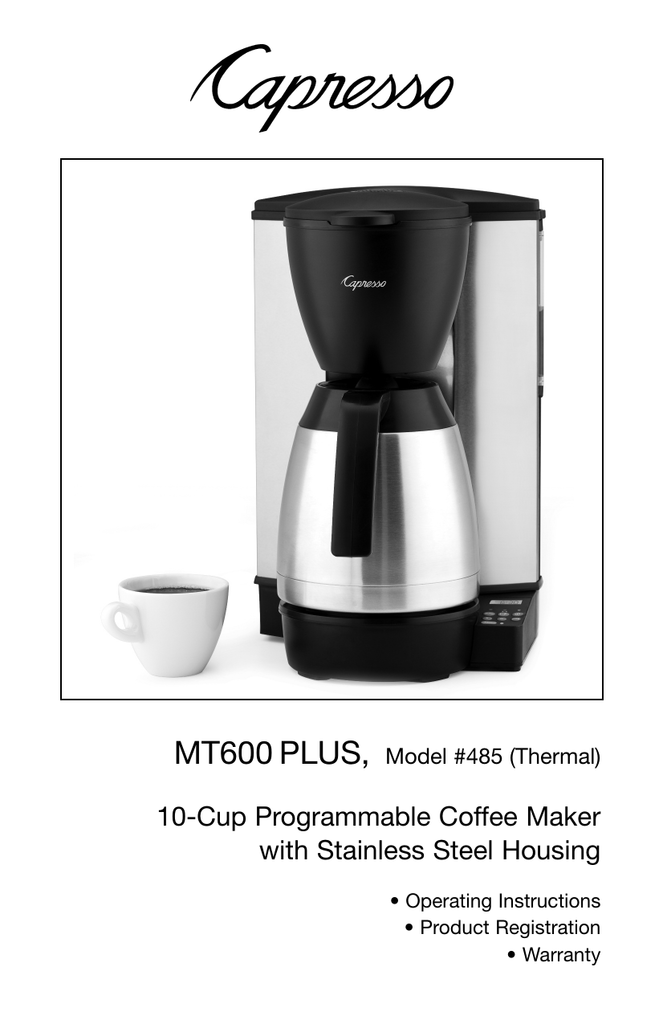 Capresso CM300 Programmable Thermal Coffee Maker