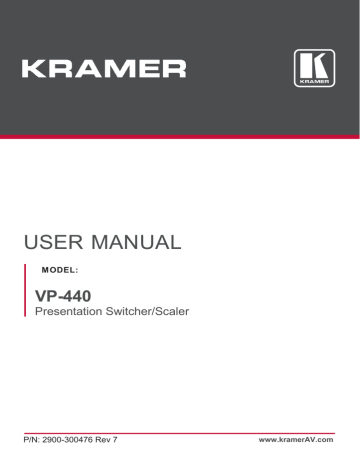 User Manual Kramer Electronics Manualzz