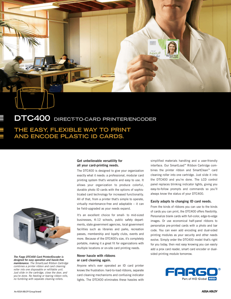 dtc400 direct-to-card printer/encoder 
