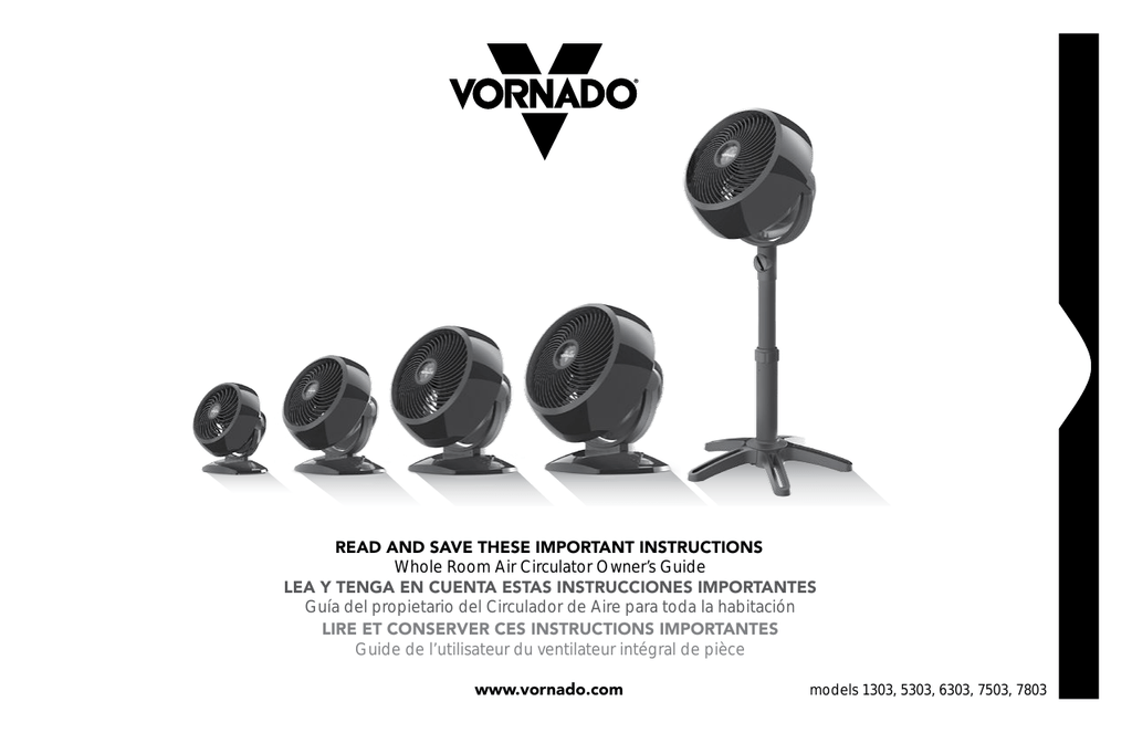 Vornado 7503 Large Air Circulator Owner Manual | Manualzz