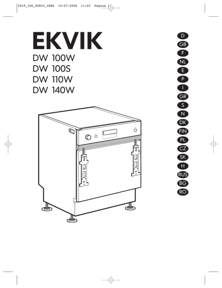 Whirlpool Dw 100 S Dw 100 W Dw 140 W Dw 110 W Installation Instructions Manualzz