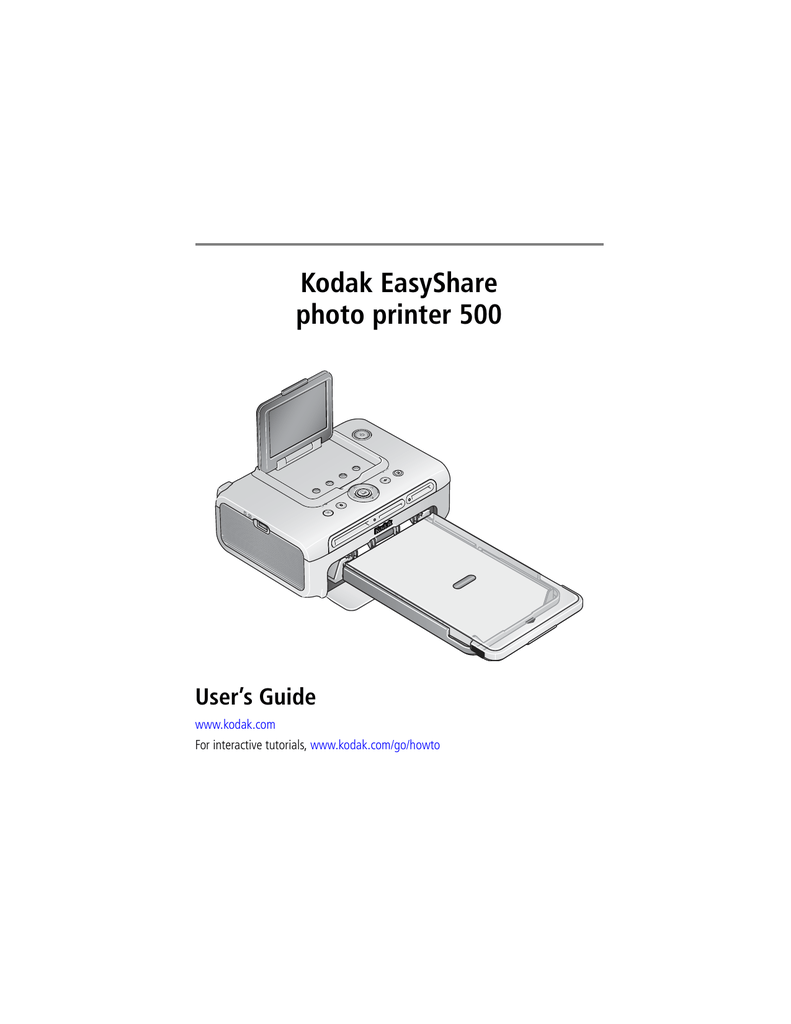 Kodak EasyShare Photo Printer 500 User manual Manualzz