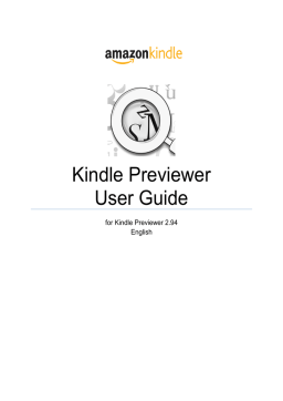 Kindle Previewer 2.94 User Guide