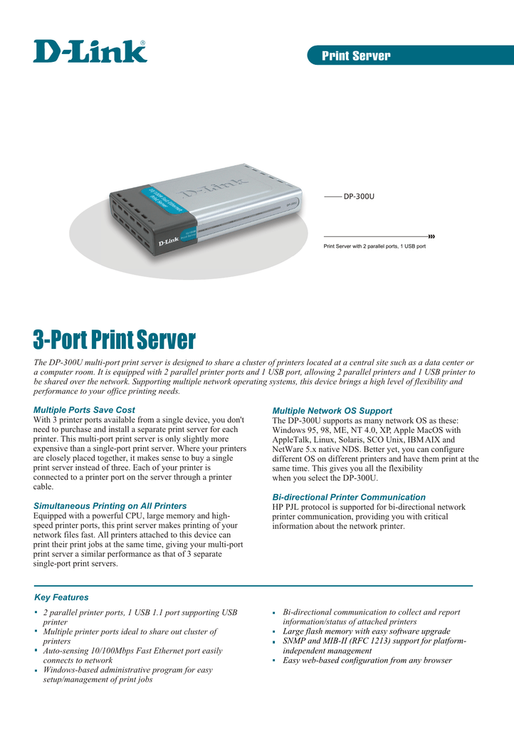 3-Port Print Server | Manualzz