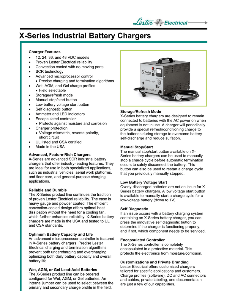 lester 24 volt battery charger