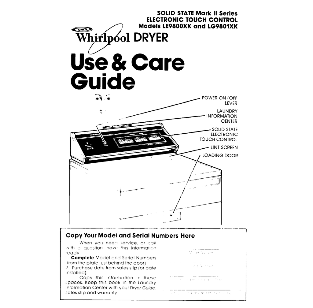 Whirlpool Dryer Repair Manual Manualzz