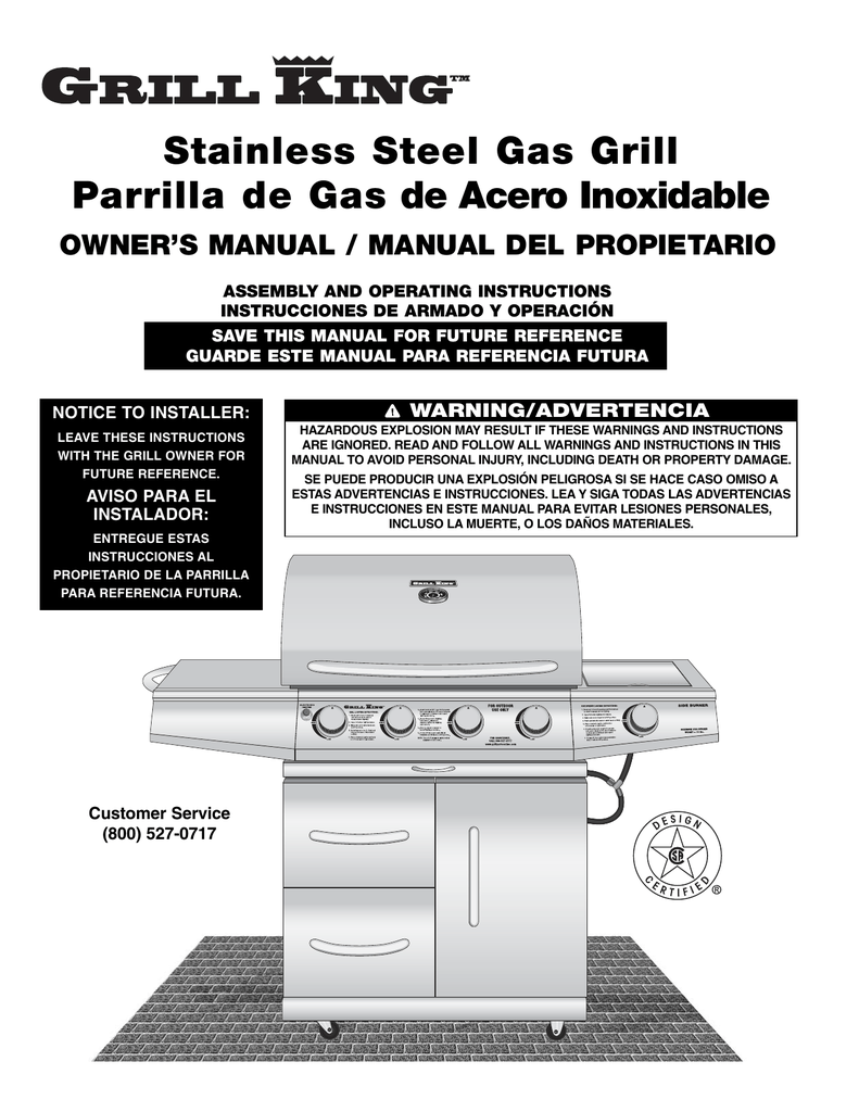 Brinkmann 810-8425-S Bbq And Gas Grill Owner's Manual | Manualzz