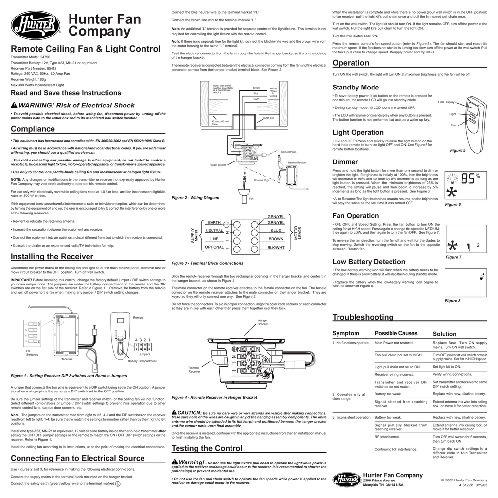 How To Change Dip Switch In Hunter Ceiling Fan Shelly Lighting