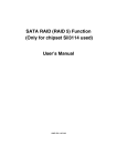 Silicon Image SATA RAID Sil3114 RAID 5 User&rsquo;s Manual