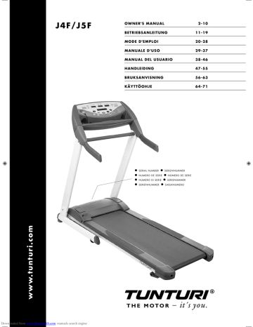 Tunturi J4f Owner S Manual Manualzz