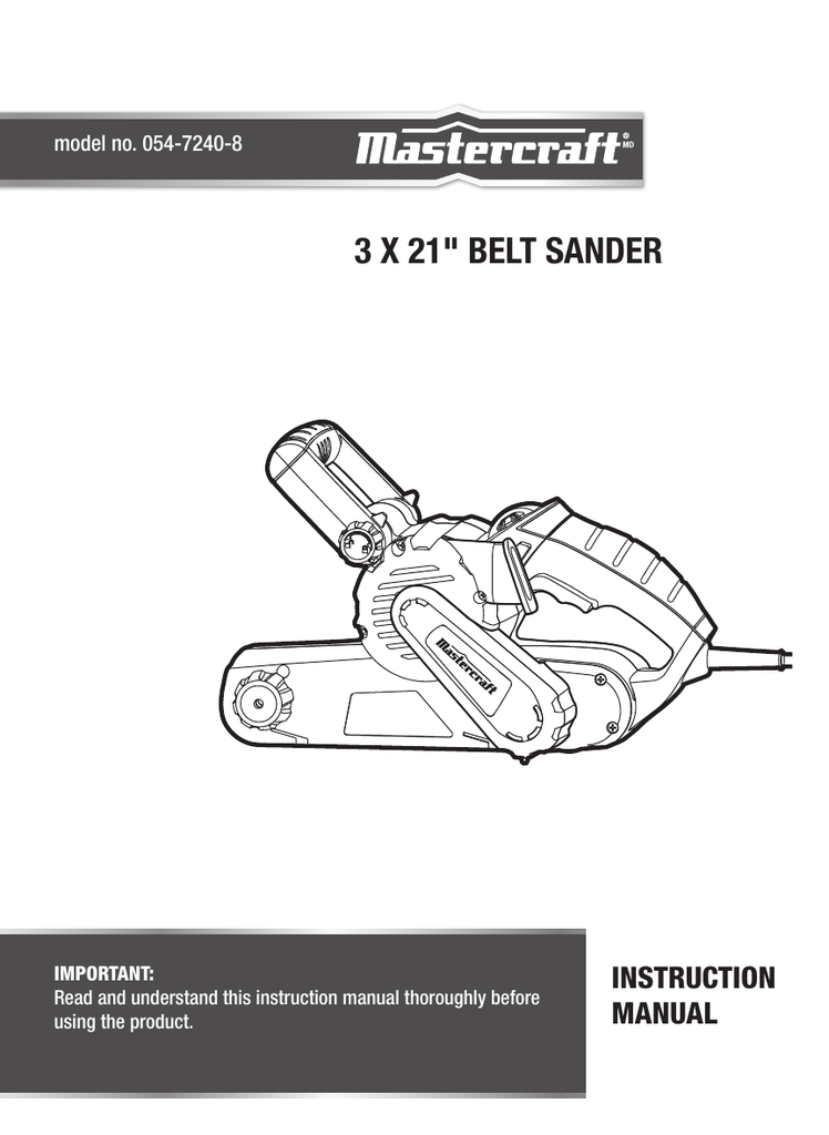 mastercraft belt sander