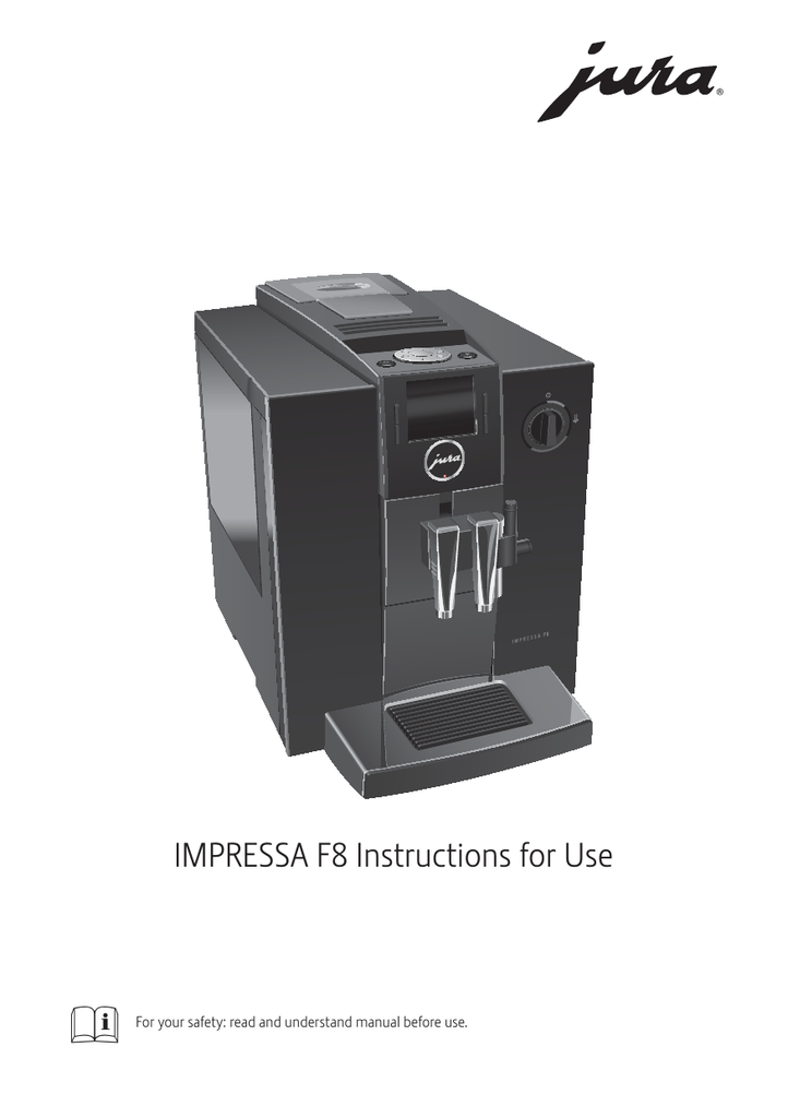 Jura IMPRESSA XJ9 Professional Instructions For Use Manual Manualzz