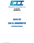 Dumbwaiter 500 Lb. Installation Manual