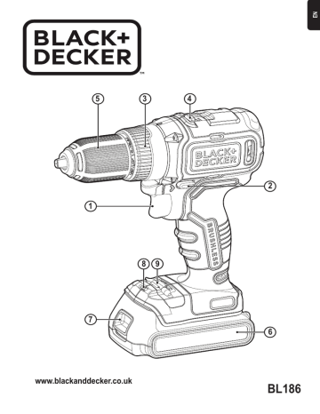 Black Decker BL186 Drill driver type h1 Instruction manual