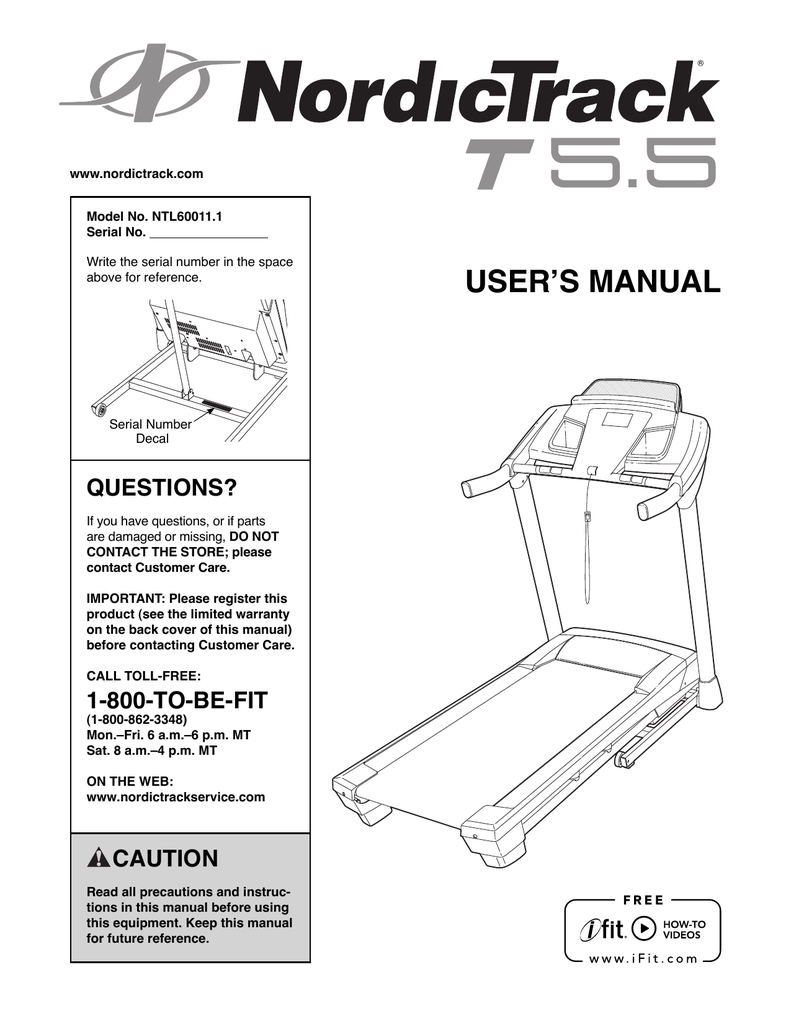 Nordictrack Treadmill Ifit Owners Manual