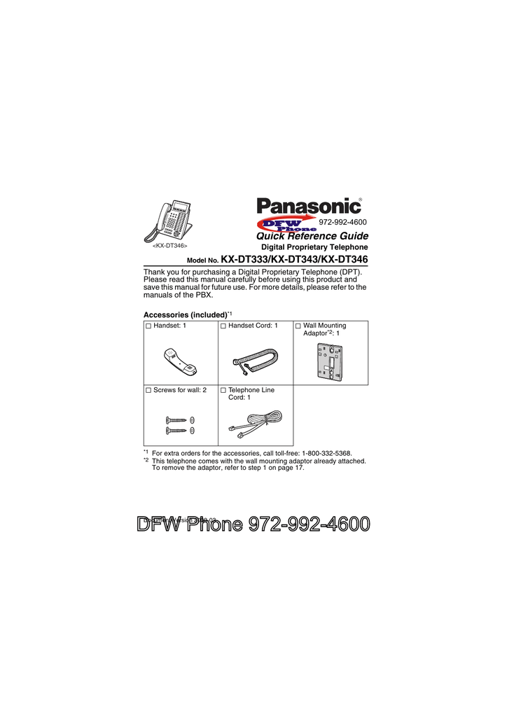 Panasonic Phone Label Template