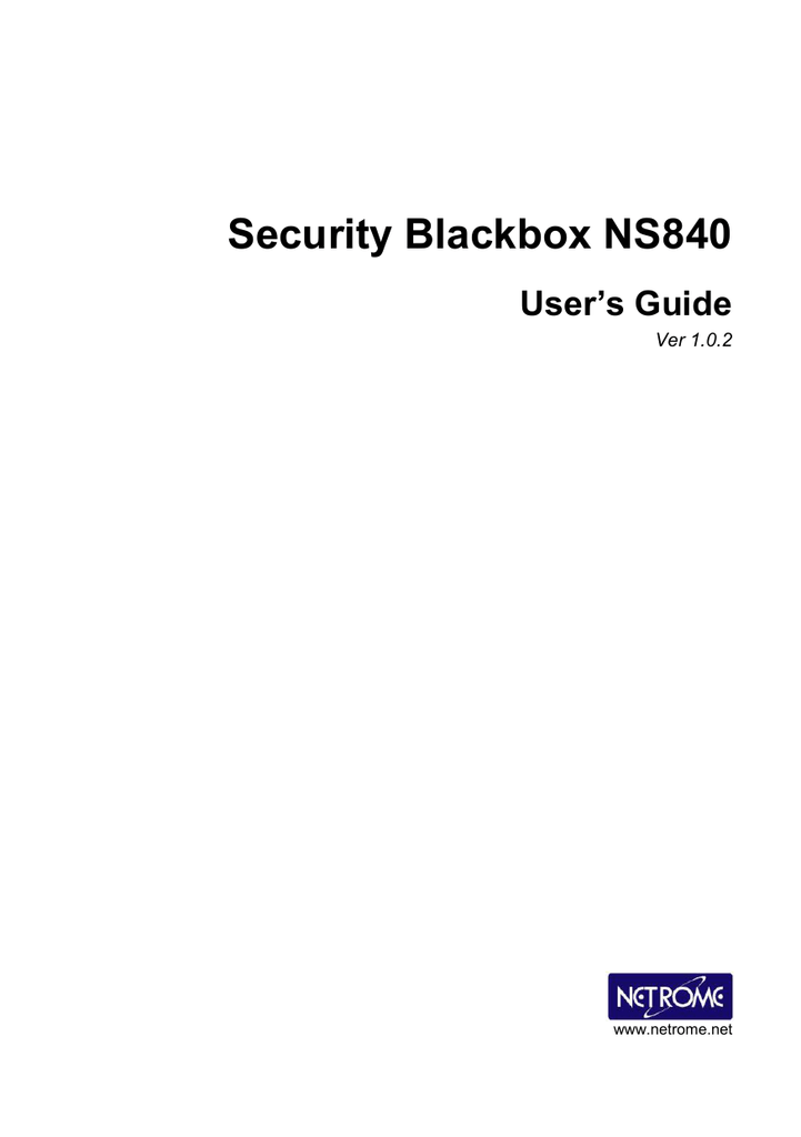 netrome security blackbox