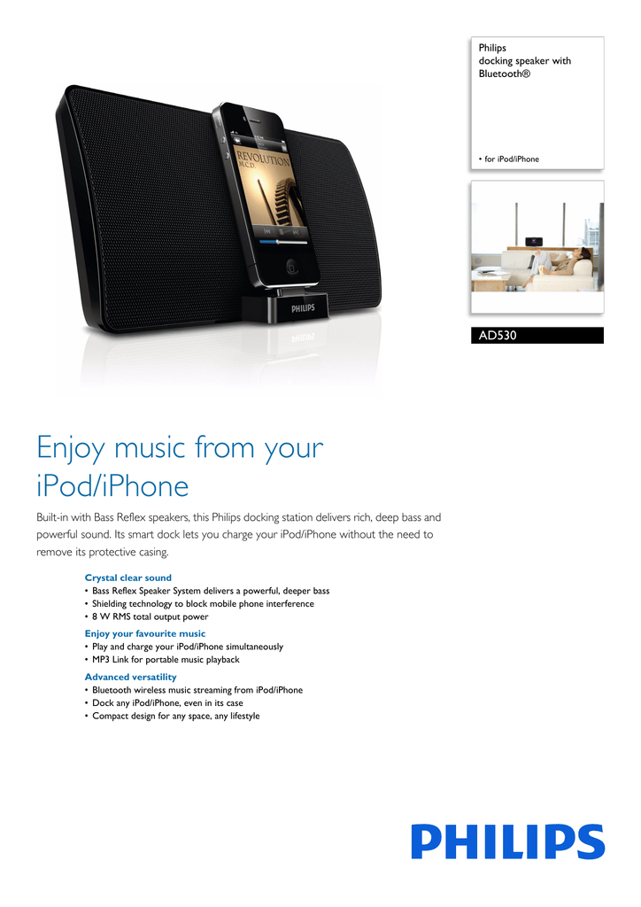 philips docking speaker with bluetooth