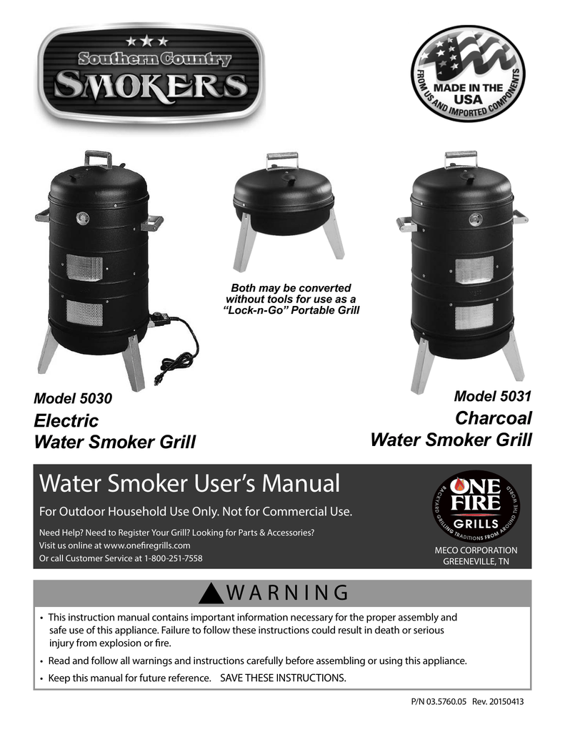 Americana 2-in-1 Charcoal Water Smoker Grill