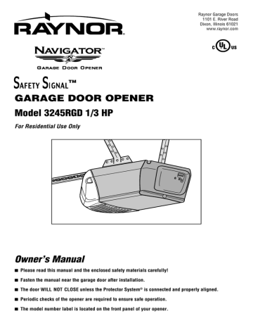 Chamberlain Liftmaster Security 3280m, Liftmaster Garage Door Opener Manual