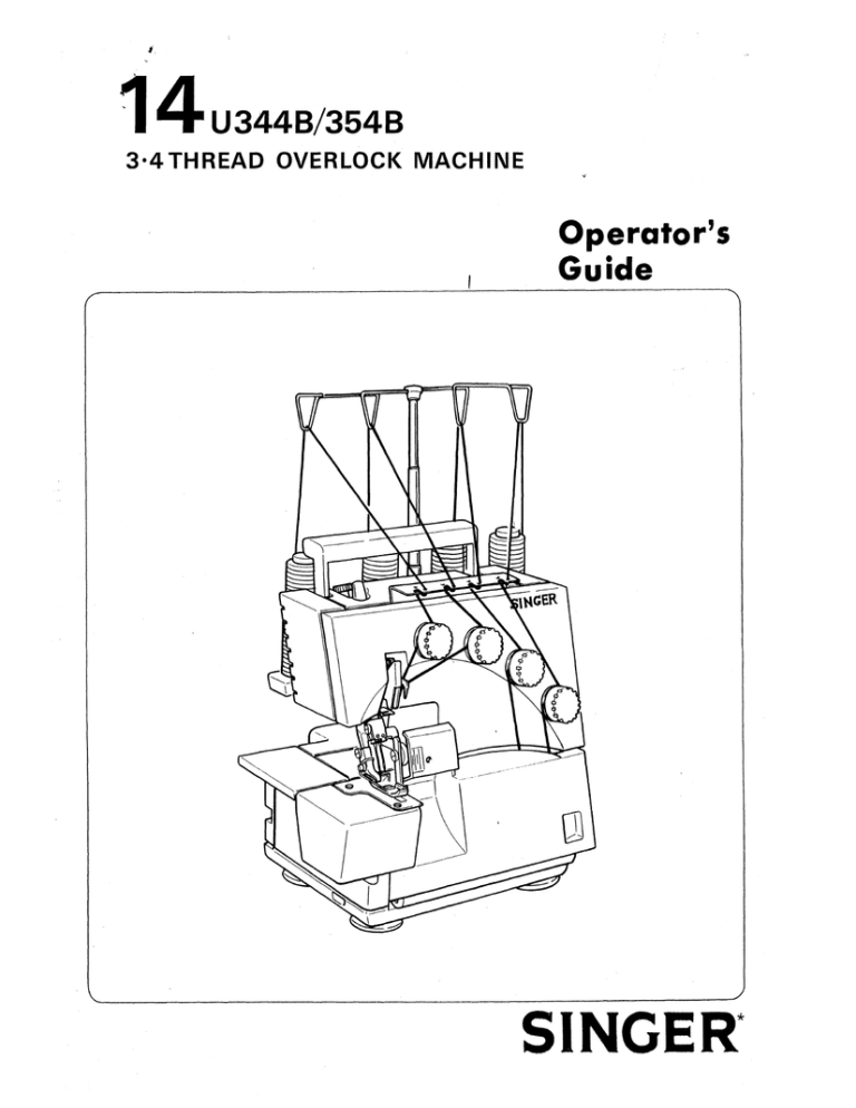 Page 1 1 4 U344b 354b 3 4 Thread Overlock Machine Manualzz