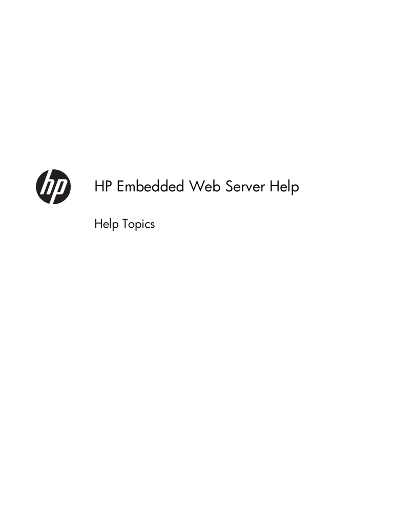 HP Embedded  Server Help Manualzz