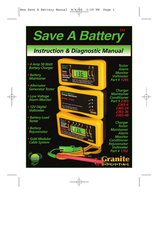 Save A Battery 2365 12-Volt Battery Charger and Maintainer 