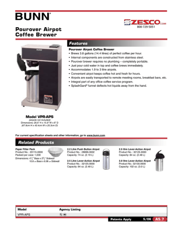 Bunn VPR 33200.0010 - Coffee Maker 