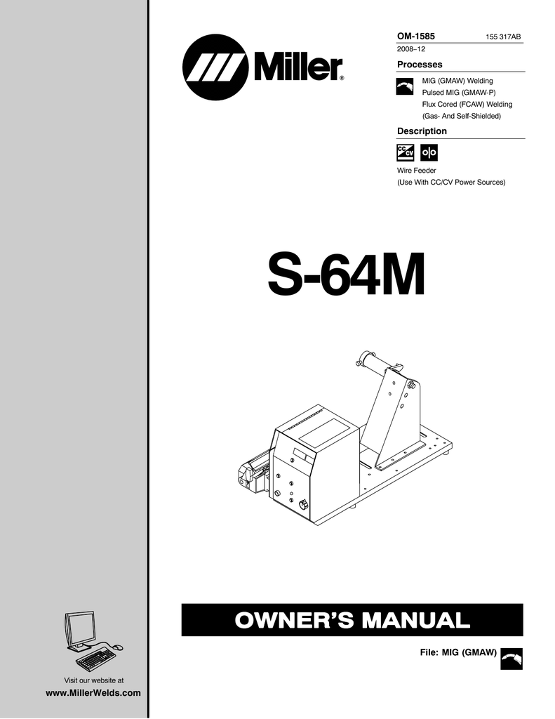 Processes Description Om 1585 Www Millerwelds Com File Mig