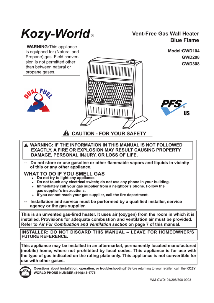 Kozy-World GWD308 User manual | Manualzz