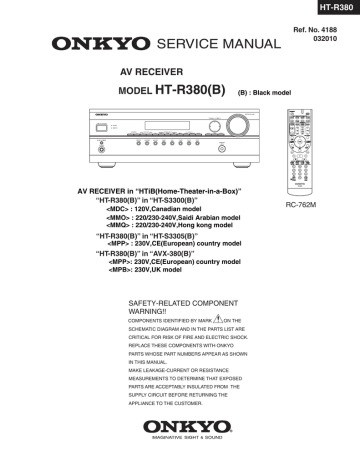 Onkyo Htr 380 Service Manual Manualzz