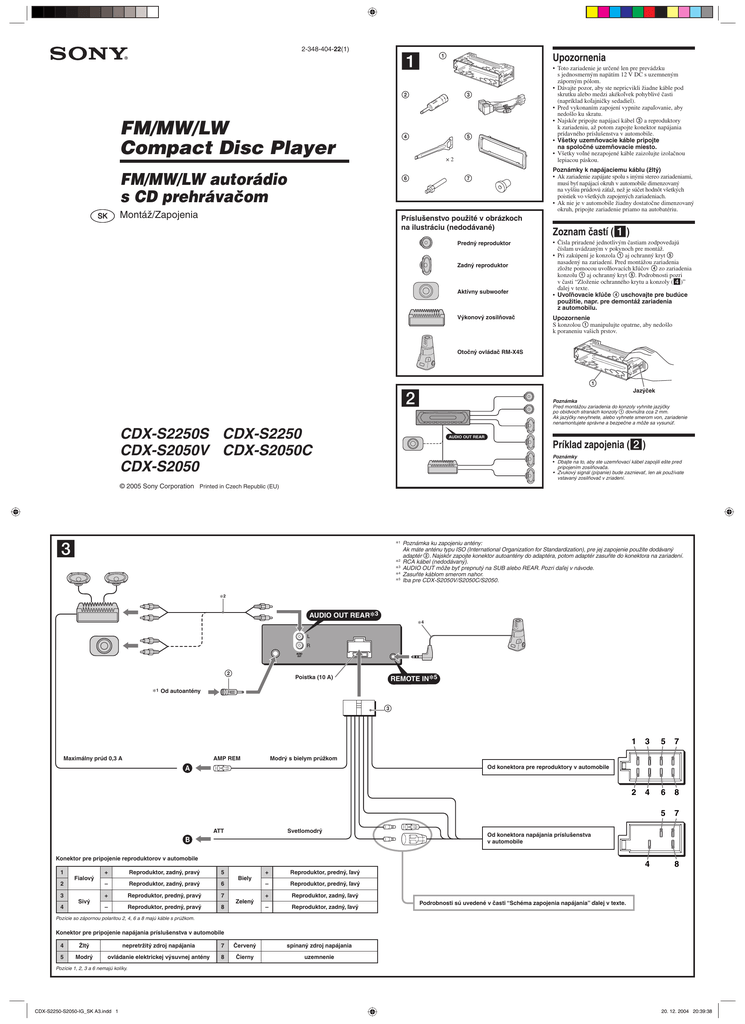 Автомагнитола sony cdx s2250 инструкция