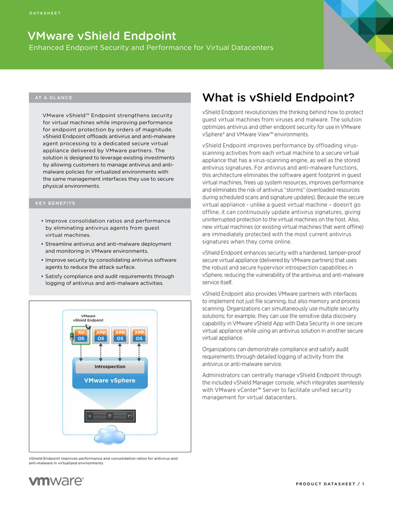 Vmware Vshield Endpoint What Is Vshield Endpoint Manualzz