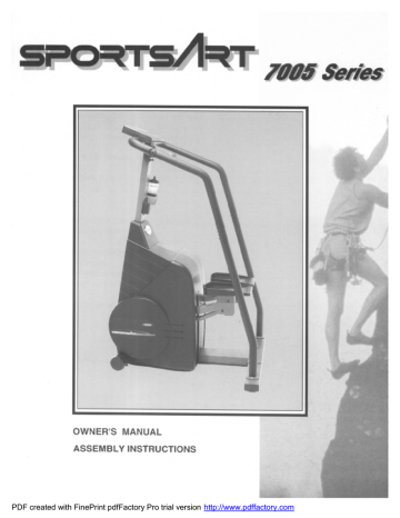 SportsArt 7005 Owner Manual | Manualzz