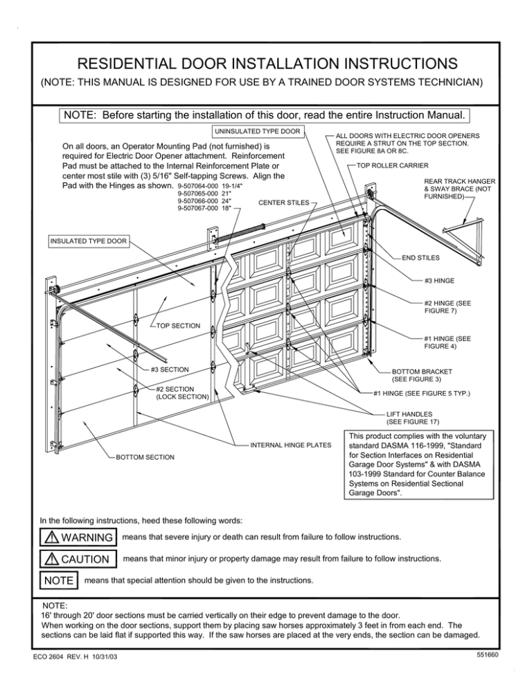 Clopay Garage Door Parts Diagram