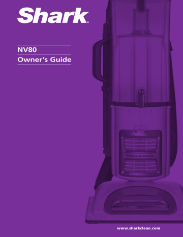 Shark NV80 Navigator Professional Upright Vacuum User Manual | Manualzz