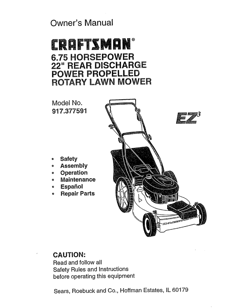 6 75 Horsepower 22 Rear Discharge Manualzz