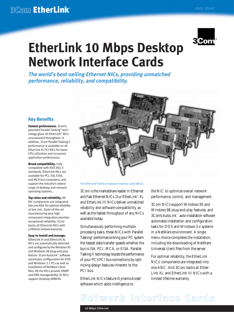 3Com EtherLink PCI Combo NIC (3C900-COMBO) Driver