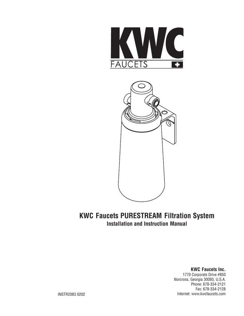 Kwc Faucets Purestream Filtration System Manualzz Com