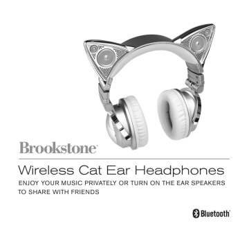 Brookstone Wireless Cat Ear Headphones manual Manualzz